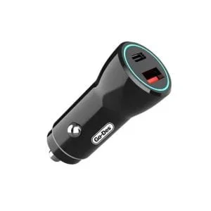Go Des GD-QC2016 Fast Charge Dual Port PD Car Charger 20W Max