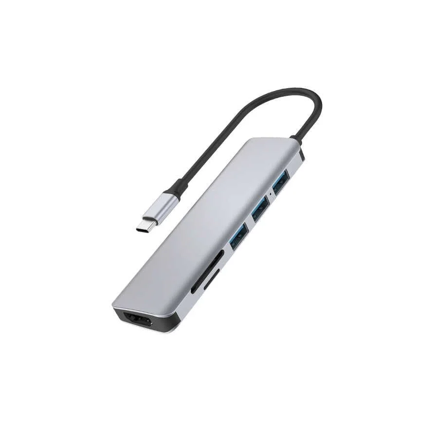 Wiwu Alpha 731 HC 7 in 1 Type-C hub 100W charging SD Card-Hdmi-Usb Reproductive