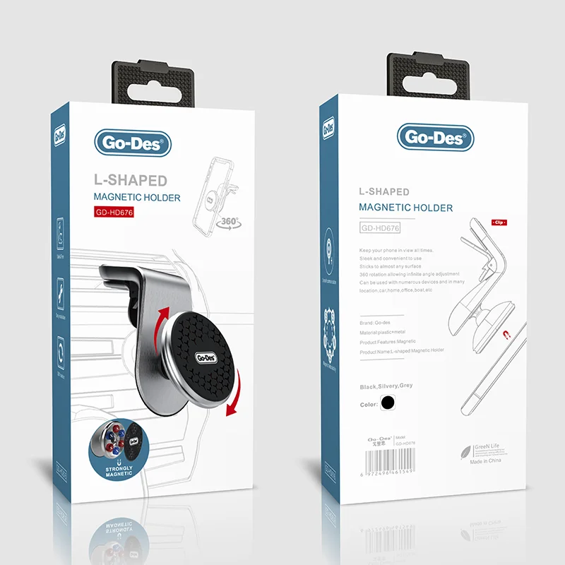 Go des GD-HD676 L-Shaped Magnetic Vehicle Telephone Holder - Image 4
