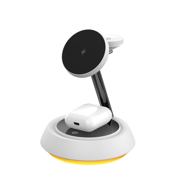 Wiwu Wi-W002 3in1 Magnetic Wireless Charging Stand with Fast Charging - Image 3