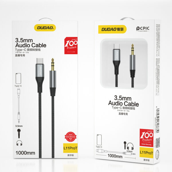 Dudao L11ProT Type-C to 3.5mm Audio Cable - Image 5