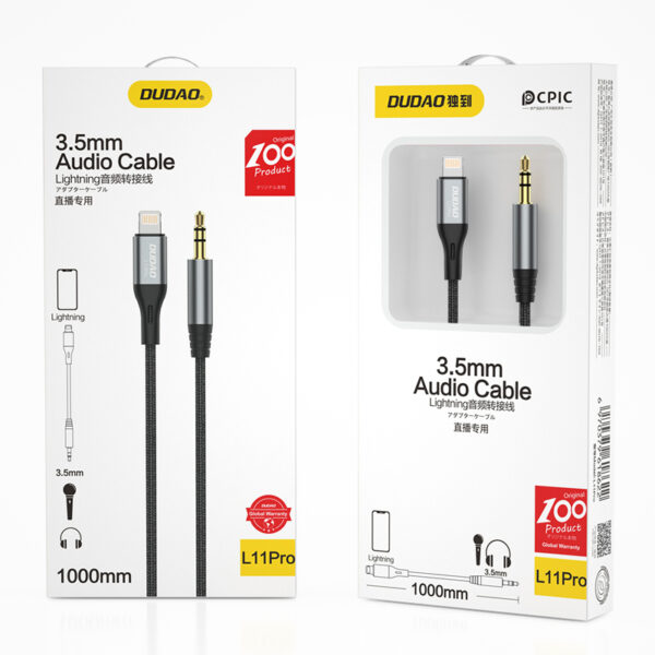 Dudao L11Pro 3.5mm Aux Audio Cable – Durable and High-Quality Sound Transmission - Image 5