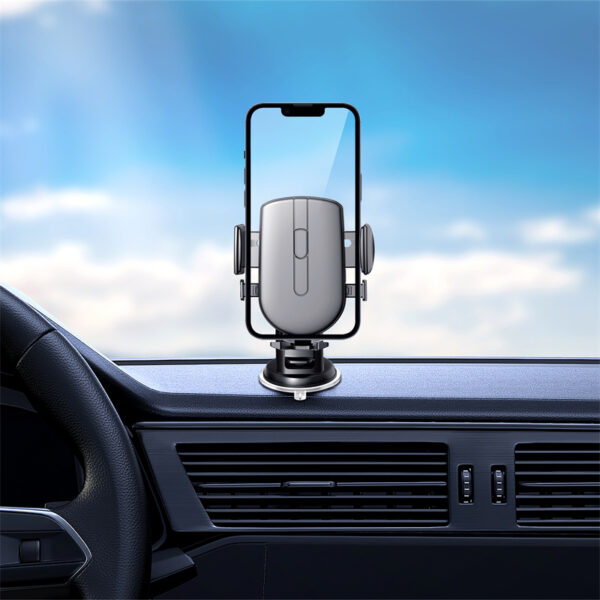 Wiwu Wi-CH054 Gentleman Series Automatic Mechanism Extendable Telescopic Suction Cup Design Car Phone Holder - Image 6