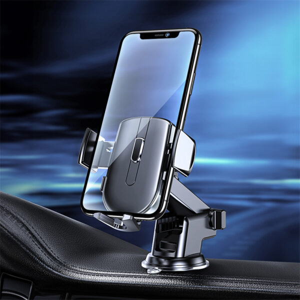 Wiwu Wi-CH054 Gentleman Series Automatic Mechanism Extendable Telescopic Suction Cup Design Car Phone Holder - Image 5