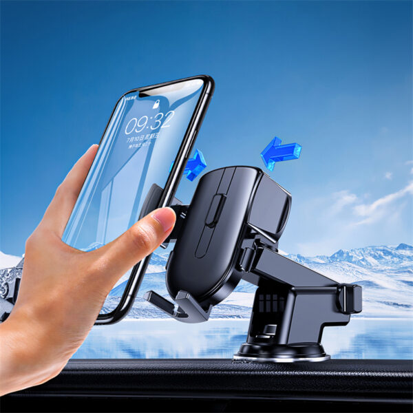 Wiwu Wi-CH054 Gentleman Series Automatic Mechanism Extendable Telescopic Suction Cup Design Car Phone Holder - Image 4