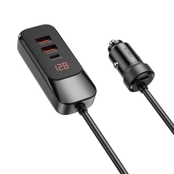 Wiwu Wi-QC015 Extend Series Dual Type-C + Dual USB-A Fast Charging External Port Car Charger 120W (Copy) - Image 6